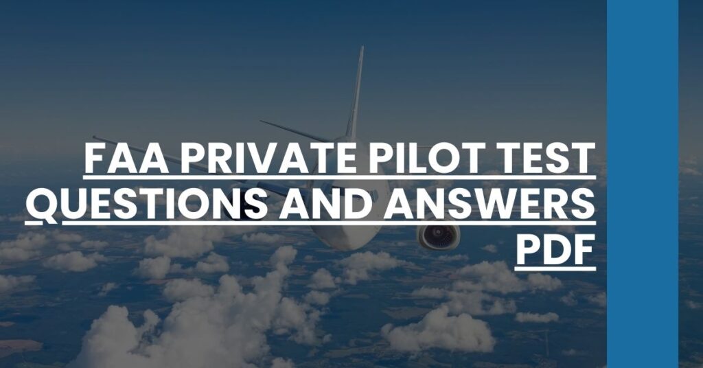 FAA Private Pilot Test Questions and Answers PDF Feature Image